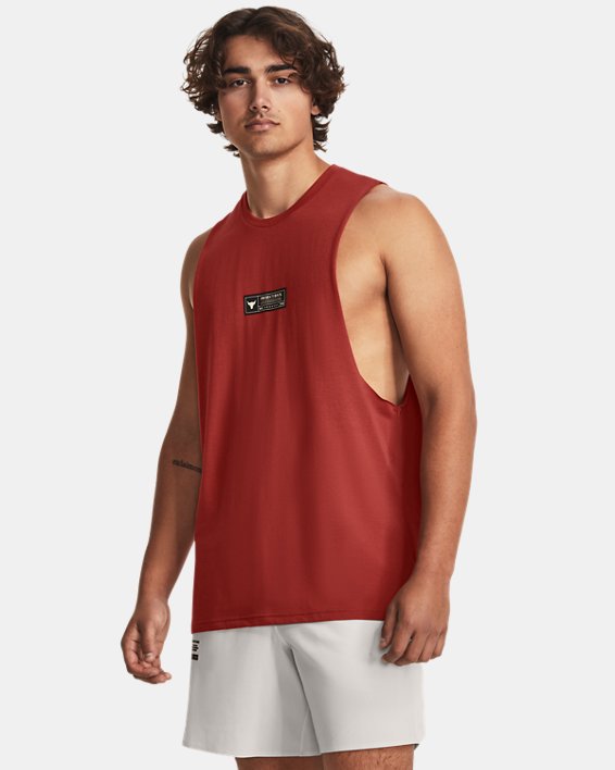 Men's Project Rock ST Dagger Tank in Red image number 0